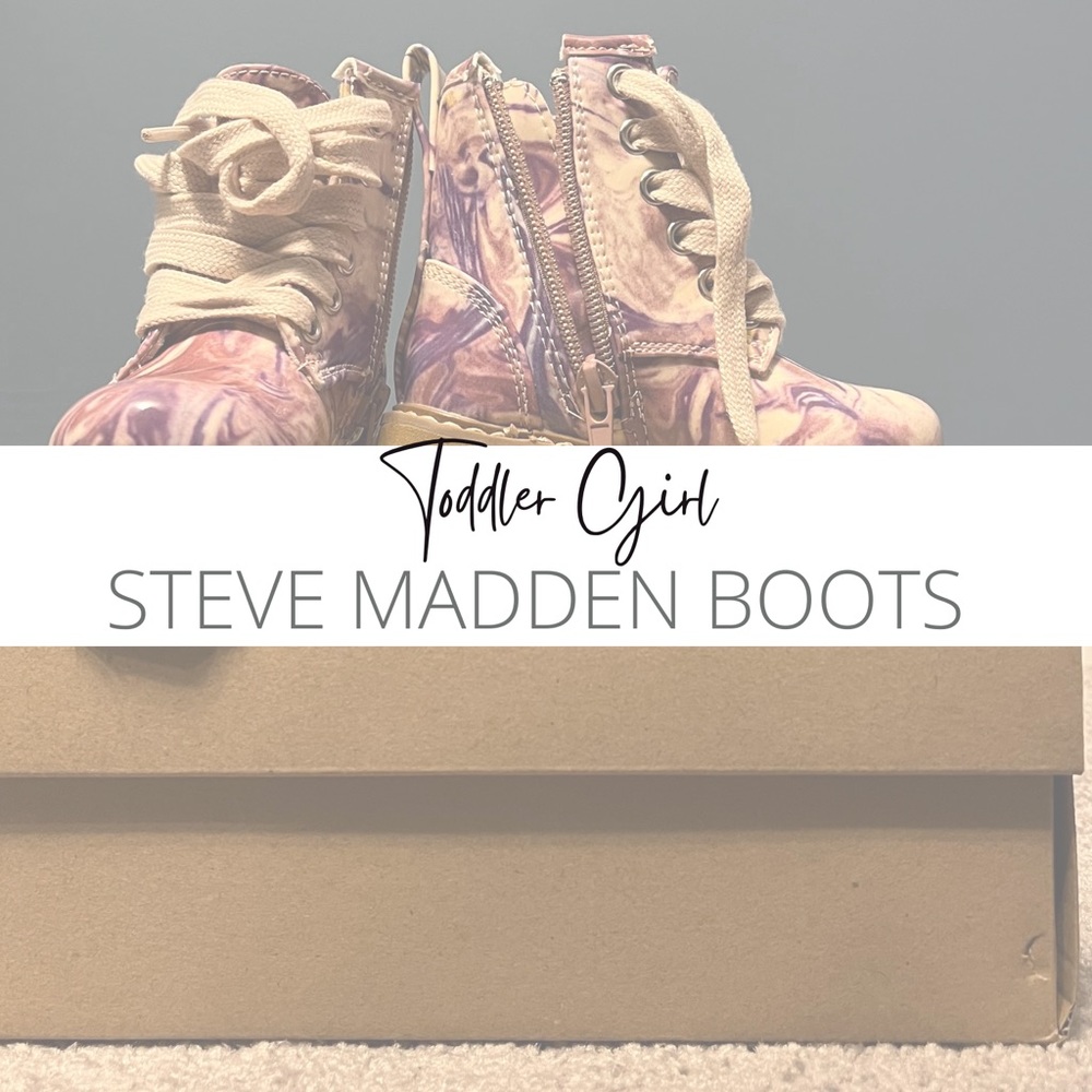 Toddler Girls Patent Leather Boots (Steve Madden)